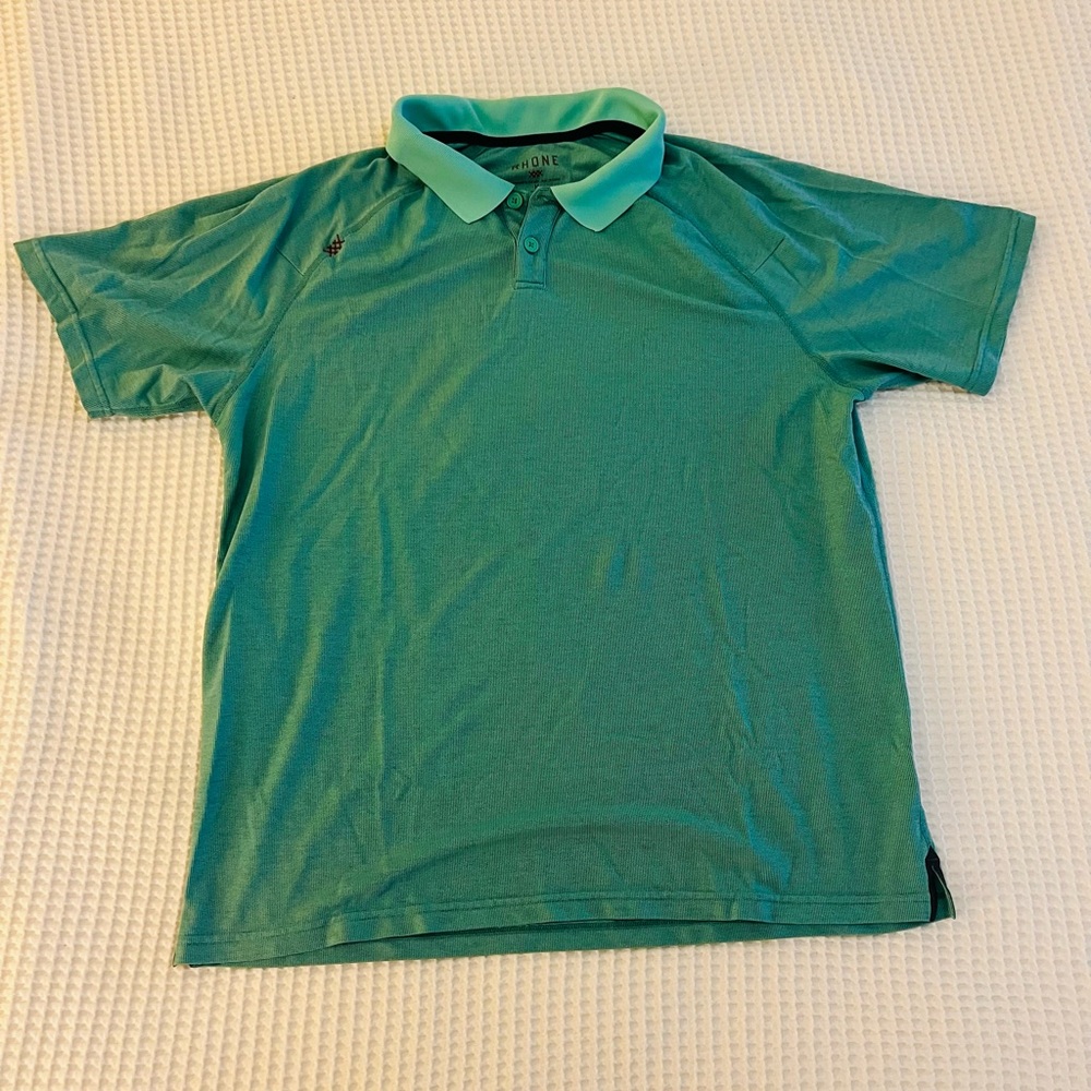 Rhone Men's Delta Pique Polo - Classic Collar - Medium - Blue